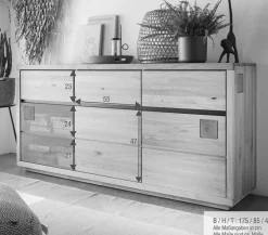 Sideboard 175x85cm "Bergamo" Wildeiche geölt WZ-0159