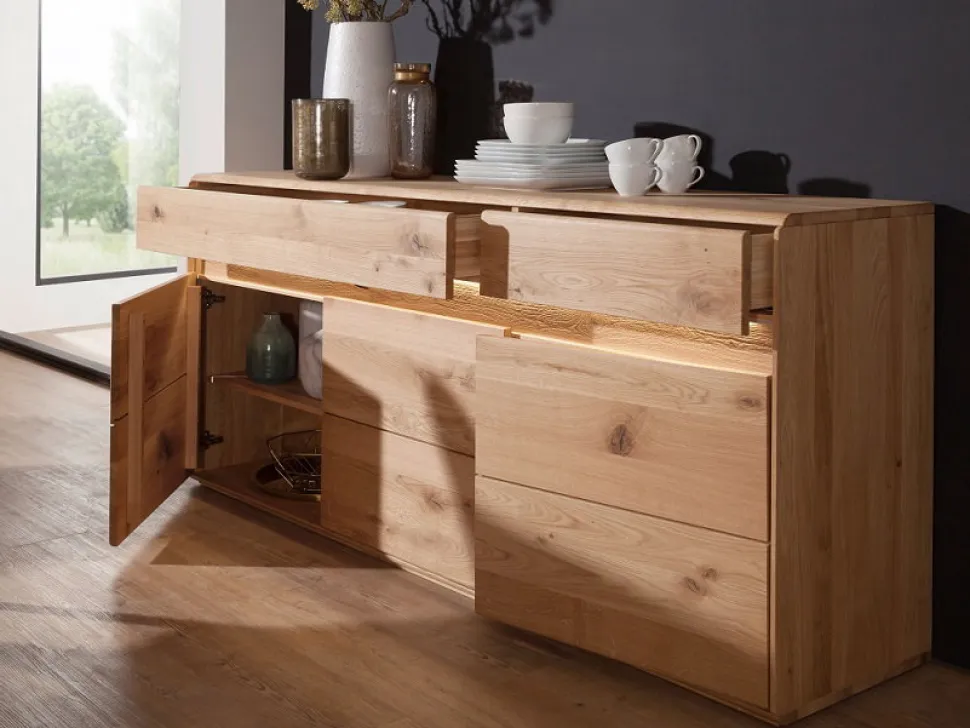 Sideboard 184x86cm "Berlin" Wildeiche geölt WZ-0303