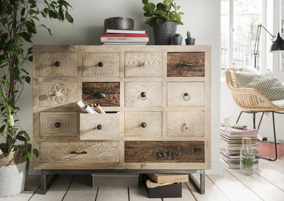 Sideboard 110x91cm 'Bombay' Mango & Eisen