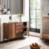 Sideboard 150x90cm 'Compton' recyceltes Altholz & Eisen vintage