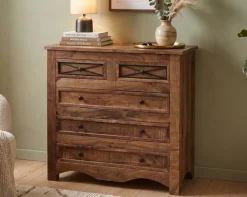 Sideboard 90x90cm "Cordoba"' Akazie massiv lackiert