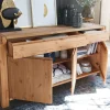 Sideboard 175x88cm "Dora" Kiefer massiv eichefarbig honig gebeizt & geölt
