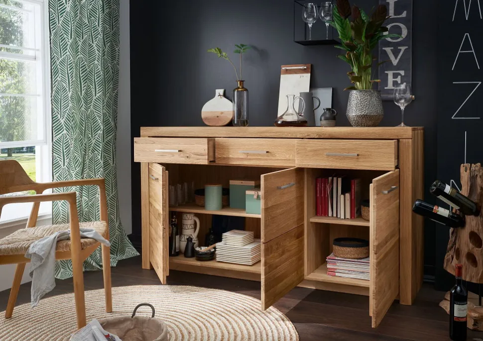 Sideboard 170x92cm "Dover" Wildeiche geölt WZ-0169