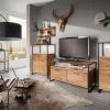 Sideboard 170x92cm "Dublin" Wildeiche & Eisen schwarz