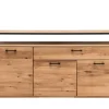 Sideboard 135x92cm "Dublin" Wildeiche & Eisen schwarz