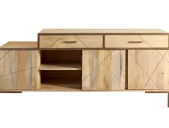 Sideboard 175x77cm 'Houston' Mango natur & goldfarbig