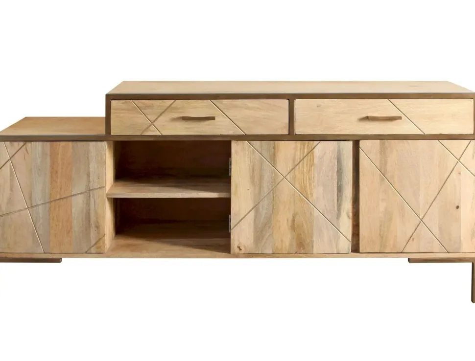 Sideboard 175x77cm 'Houston' Mango natur & goldfarbig