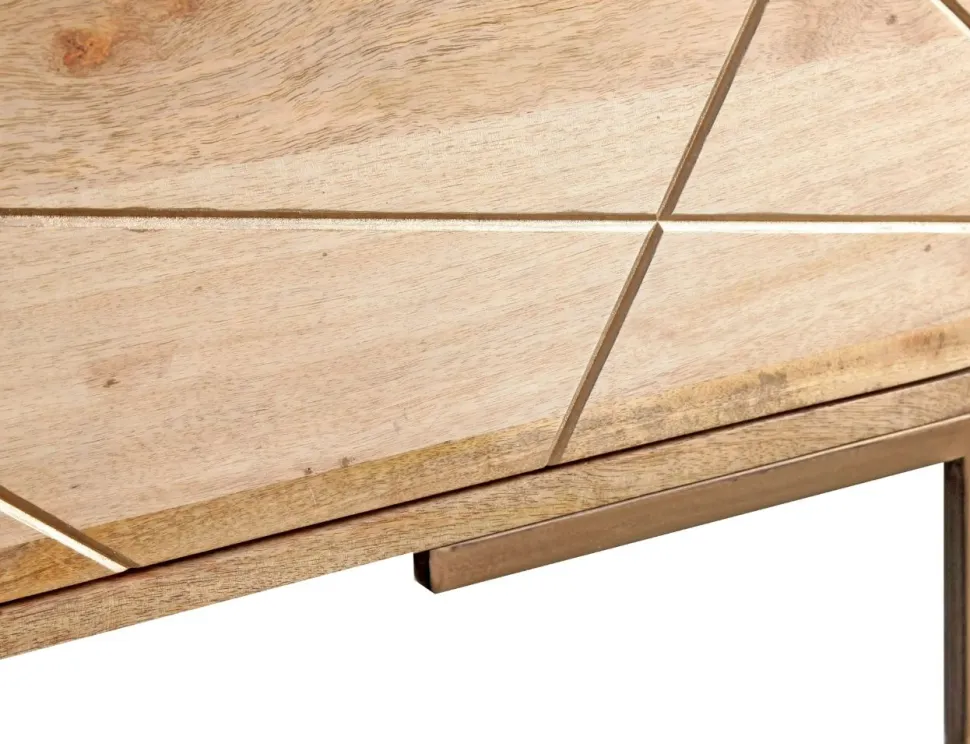 Sideboard 175x77cm 'Houston' Mango natur & goldfarbig