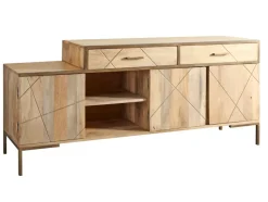 Sideboard 175x77cm 'Houston' Mango natur & goldfarbig