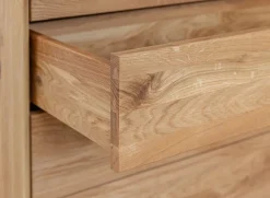 Sideboard 121x90cm 'Jannik' Wildeiche massiv 4 Schubkästen 4x Holz