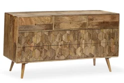 Sideboard 160x80cm 'Kalani' Mango massiv natur lackiert