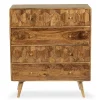 Sideboard 90x105cm 'Kalani' Mango massiv braun lackiert