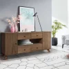Sideboard 180x75cm "Lugano" Kernbuche massiv Tabak geölt