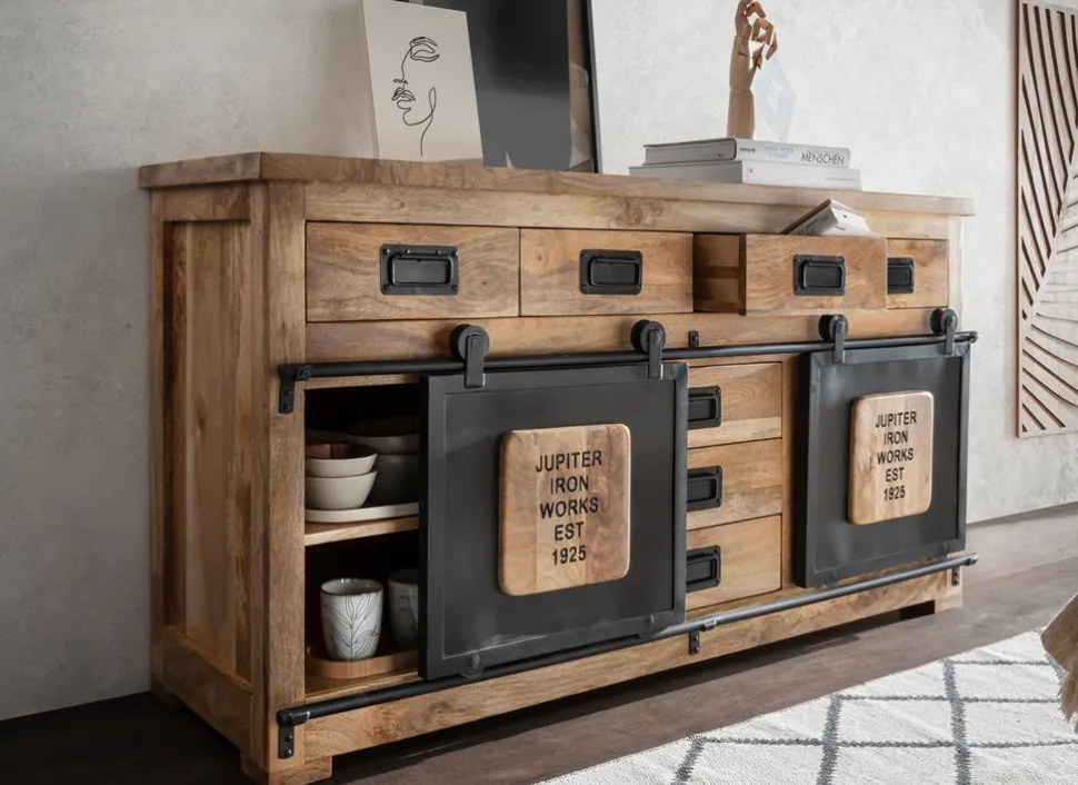 Sideboard 150x80cm 'Mark' Mango & Eisen