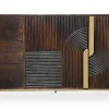 Sideboard 180x80cm 'Marvello' Mango mahagoni & Metall goldfarbig