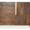 Sideboard 100x80cm 'Marvello' Mango braun & Metall goldfarbig