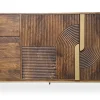 Sideboard 180x80cm 'Marvello' Mango braun & Metall goldfarbig