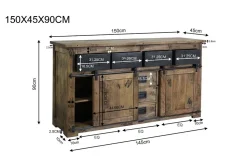 Sideboard 150x90cm 'Railroad' Mango & Eisen