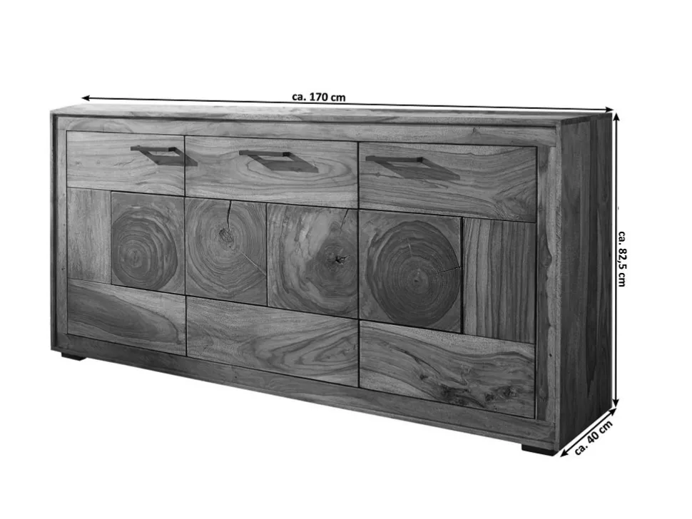 Sideboard 170x83cm "Rio" Sheesham massiv