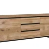 Sideboard 155x67cm 'Veneza' Wildeiche & Metall schwarz