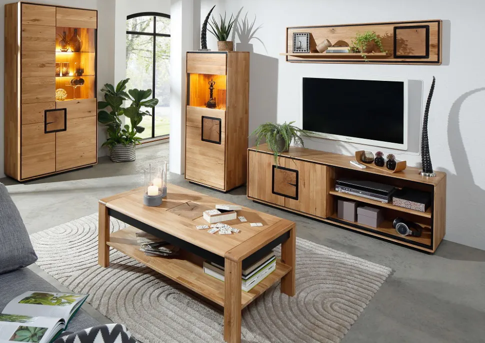 Sideboard 145x77cm "Zarah" Wildeiche geölt
