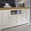 Sideboard 169x88cm "Zürich" Kiefer massiv weiß WZ-0133