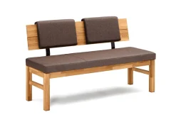 Sitzbank mit Lehne 'Cester' Wildeiche geölt VARIATIONEN möglich 150 cm