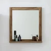 Spiegel mit Ablage 68x75cm 'Hudson' Sheesham gebeizt