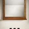 Spiegel mit Ablage 70x70cm 'Swing' Mango