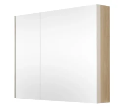 Spiegelschrank 106cm inkl.Beleuchtung 'Avallon' Wildeiche geölt & creme
