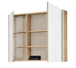 Spiegelschrank 106cm inkl.Beleuchtung 'Avallon' Wildeiche geölt & creme