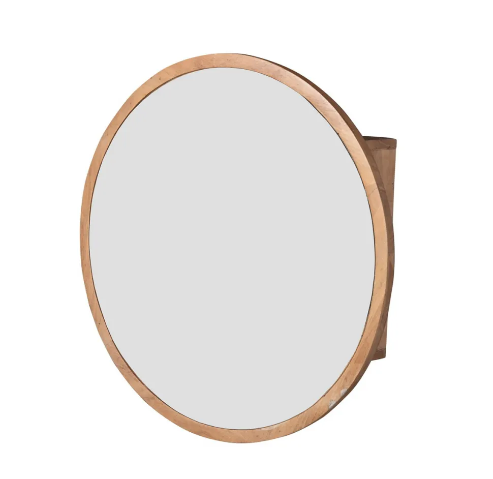 Spiegelschrank 65cm 'Quadro' Akazie massiv
