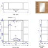 Spiegelschrank 80x71cm 'Albany' Akazie massiv lackiert