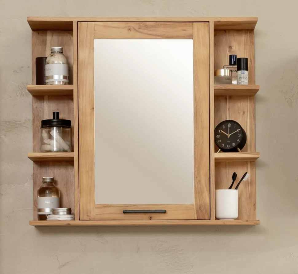 Spiegelschrank 80x71cm 'Albany' Akazie massiv lackiert