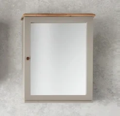 Spiegelschrank 60x75cm 'Belfort' Mango schilfgrün & braun