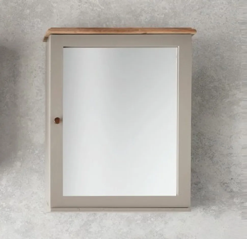 Spiegelschrank 60x75cm 'Belfort' Mango schilfgrün & braun