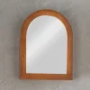 Spiegelschrank 48x68cm 'Curves' Mango massiv dunkelbraun