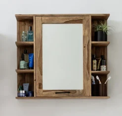 Spiegelschrank 80x71cm 'Hudson' Sheesham gebeizt