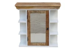 Spiegelschrank 70x70cm 'Nizza' Mango weiß natur
