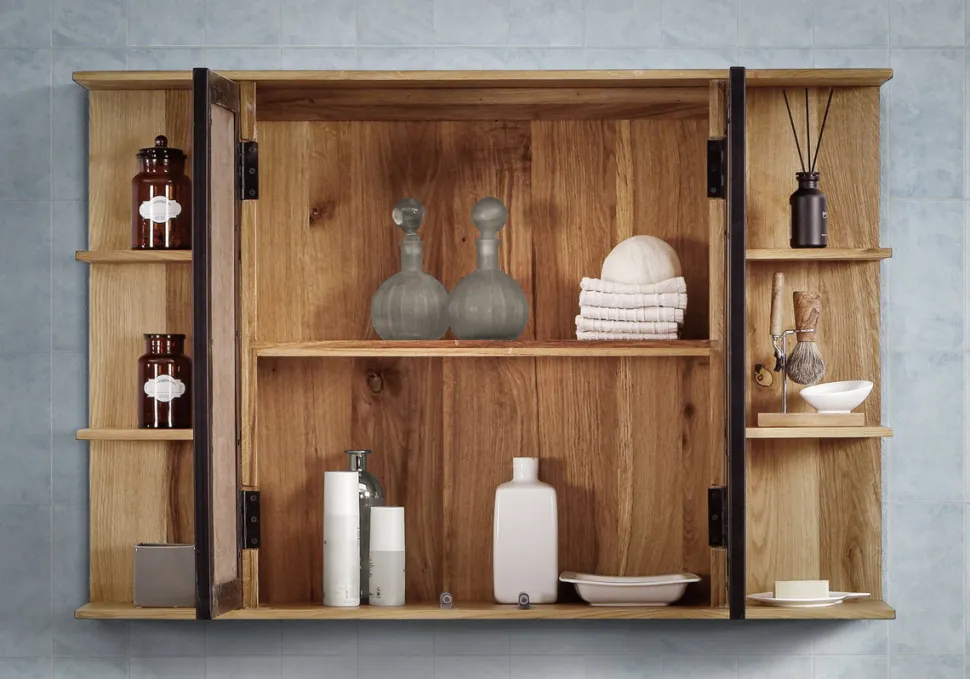 Spiegelschrank 108x71cm 'Timbero' Eiche massiv