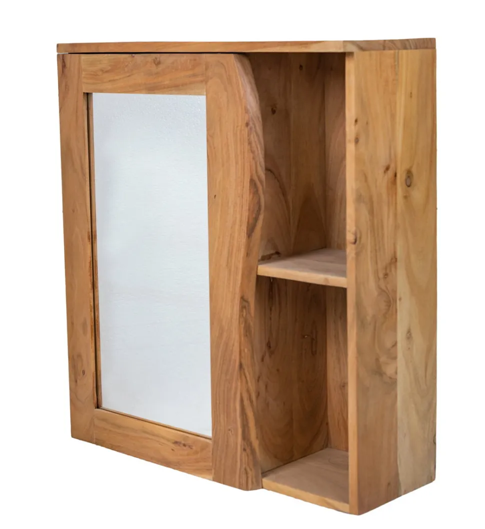 Spiegelschrank 62x70cm 'Wing' Akazie honig massiv