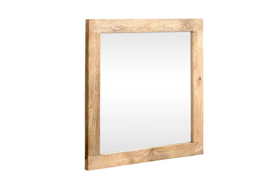 Spiegel 65x65cm 'Tibet' Mango natur