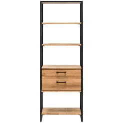 Standregal 60x172cm "Dublin" Wildeiche & Eisen schwarz