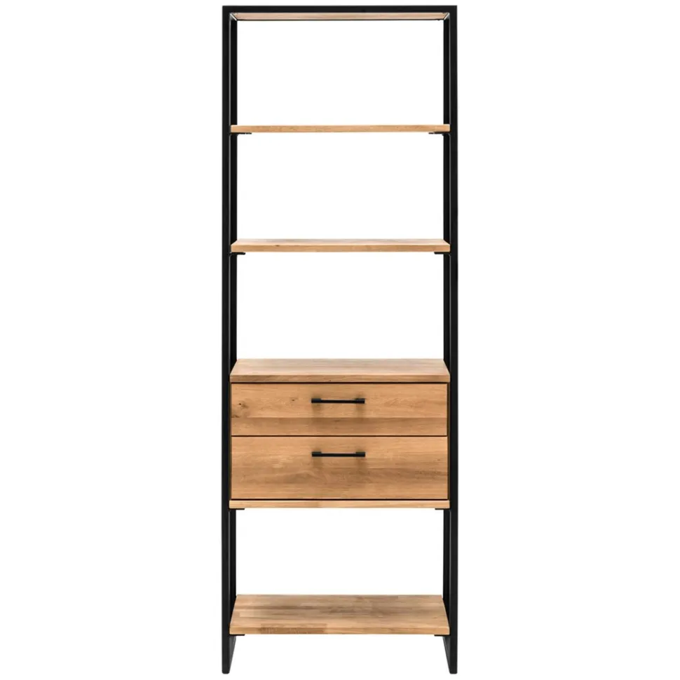 Standregal 60x172cm "Dublin" Wildeiche & Eisen schwarz