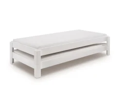 Stapelbett 90x200cm 'Dubi' Buche massiv weiß lackiert