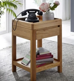 Telefontisch 40x60cm 'Bayreuth' Kernbuche massiv