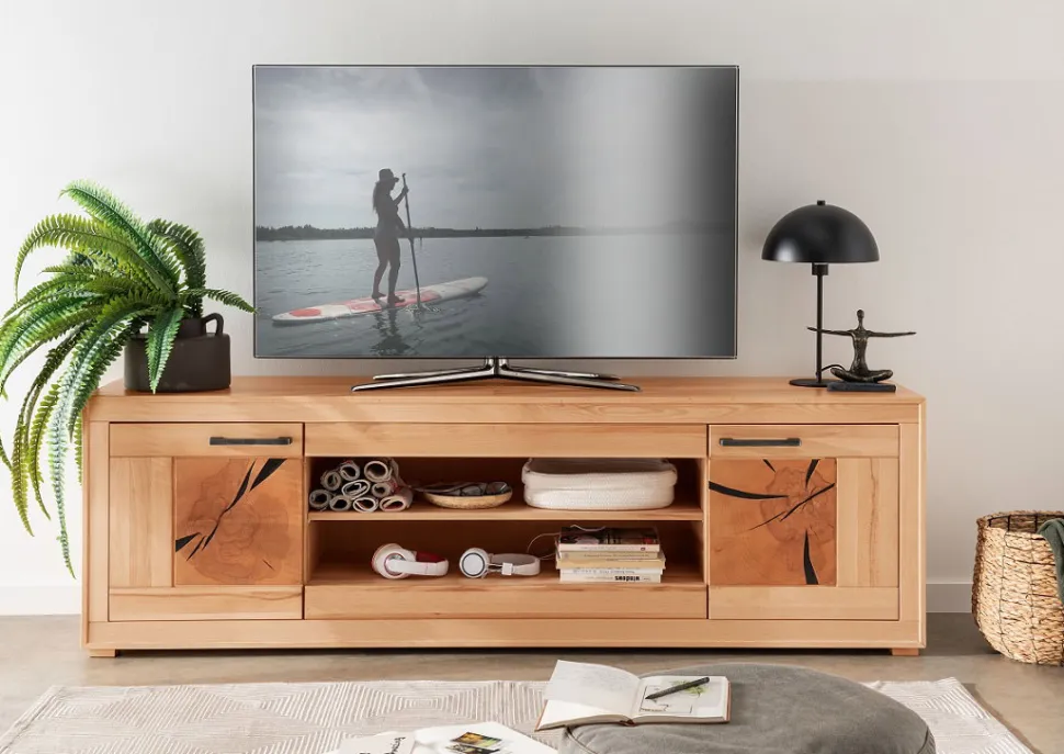 TV Board 200cm 'Danzig' Kernbuche geölt