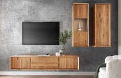 TV Board 180cm hängend oder stehend 'San Diego' Wildeiche geölt massiv hängend