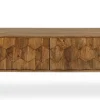 TV Board 200cm 'Kalani' Mango massiv hängend oder mit Füßen braun lackiert