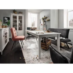 TV Board 180cm Kiefer laugenfarbig oder weiß 'Jana' weiß gewachst